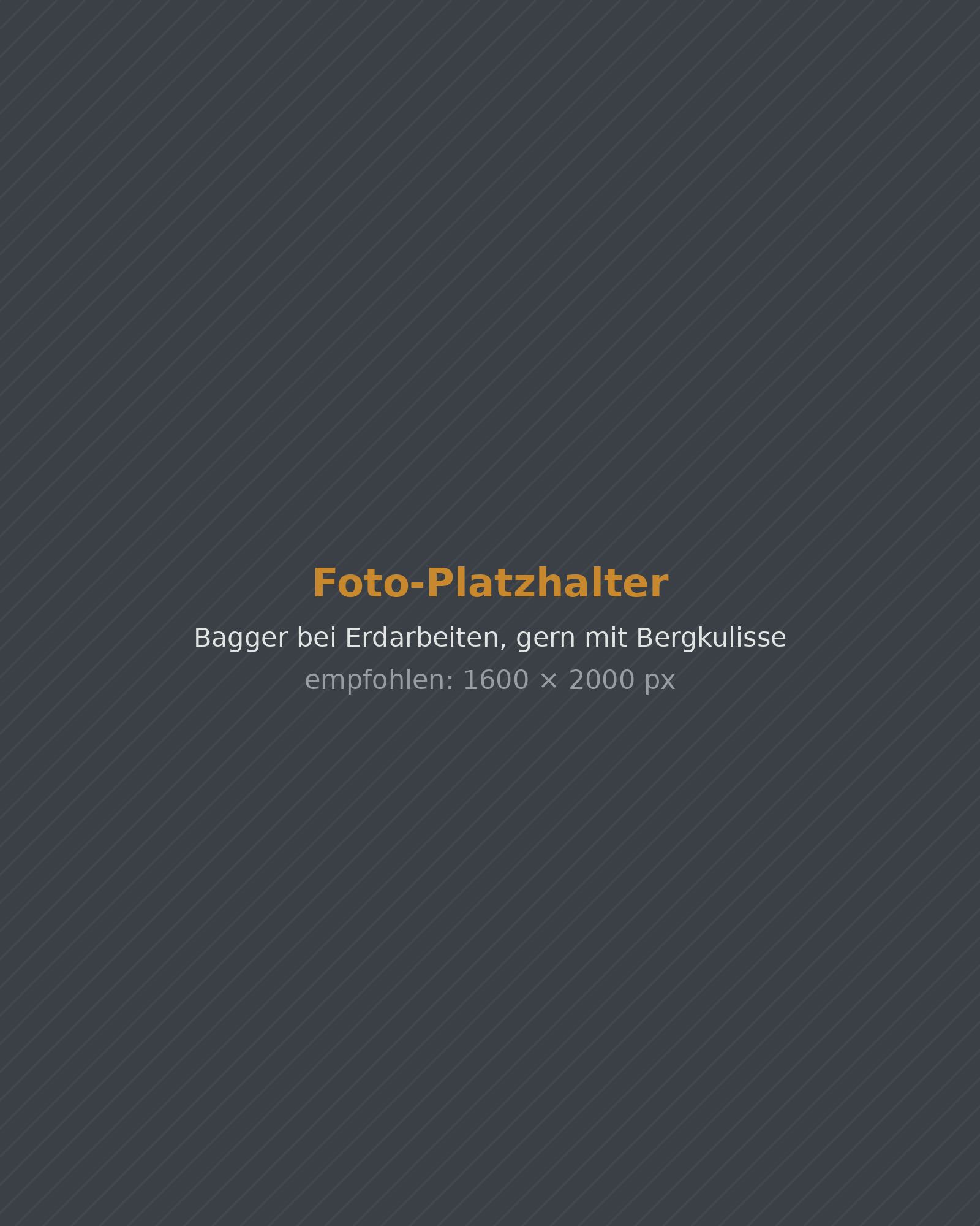 Bagger bei Erdarbeiten