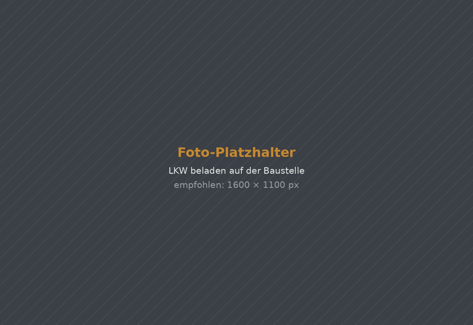 LKW von Fetzbau auf der Baustelle